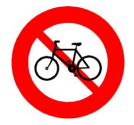 Biển số P.110a: "Cấm xe đạp"